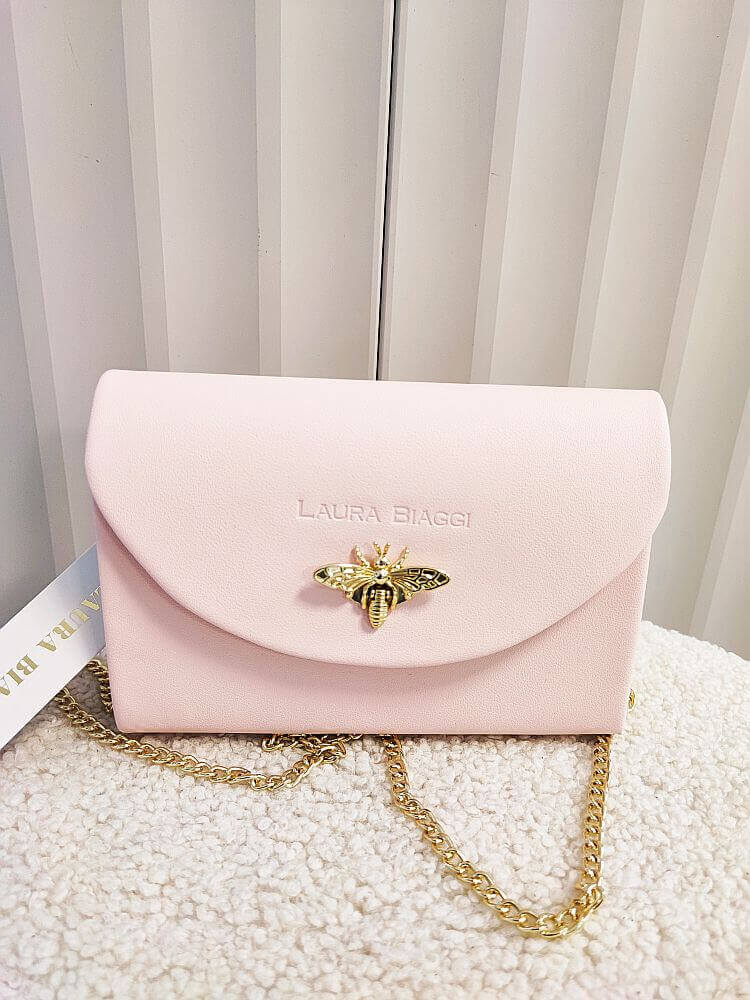 Laura Biaggi torebka wizytowa różowa pszczółka