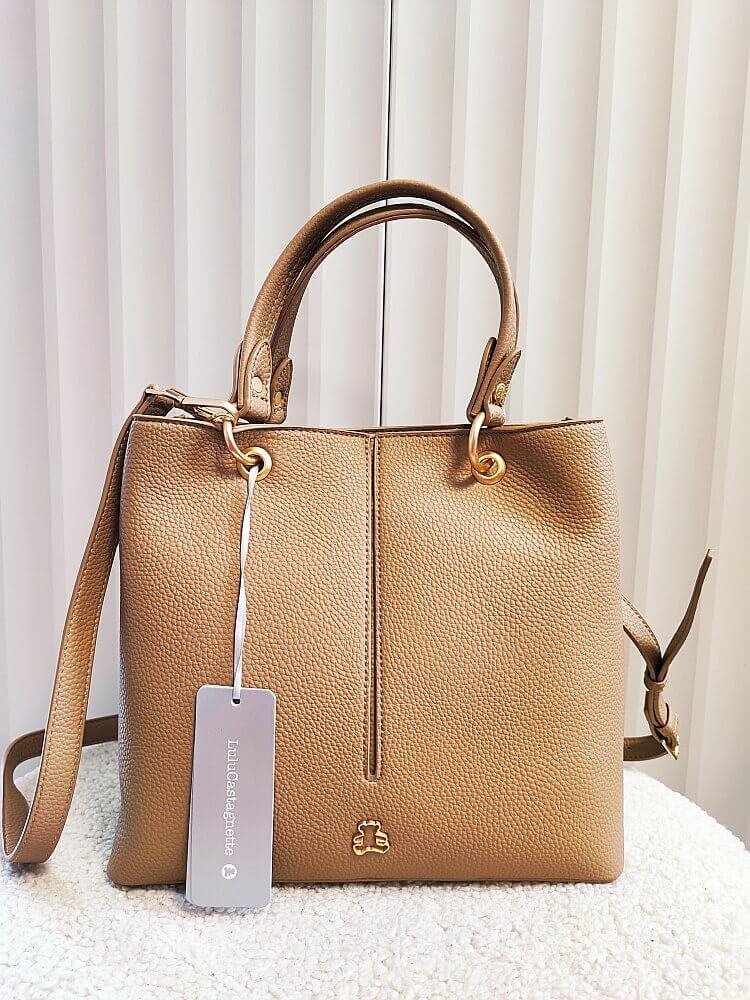  Lulu Castagnette torebka shopper beżowa