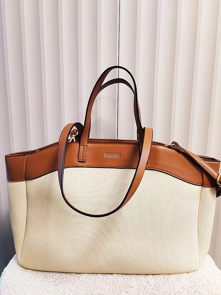 Georges Rech torba shopper beżowa z brązowym