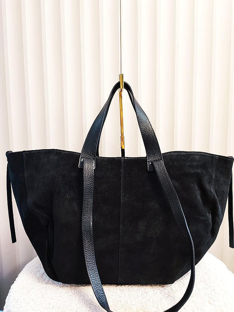 Massimo Contti torba shopper zamszowa czarna