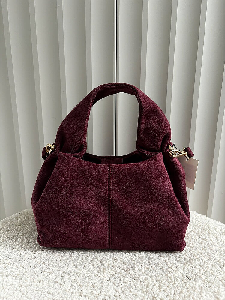 Gallantry torebka mini shopper ekozamsz bordowa z przeszyciem