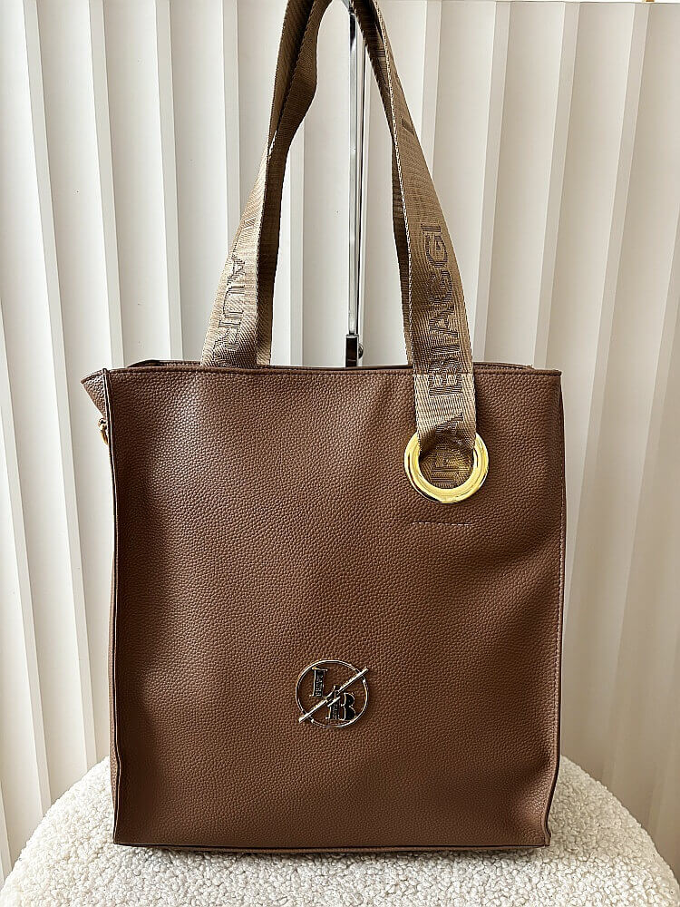 Laura Biaggi torba shopper taupe