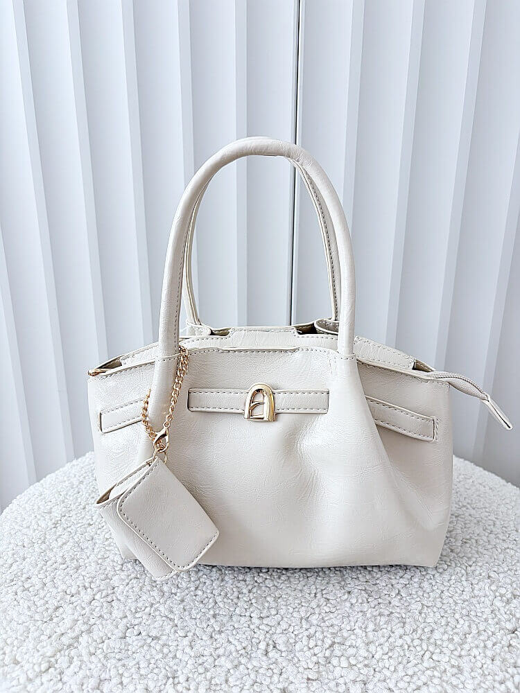 Gallantry torebka mini shopperka beżowa z portmonetką