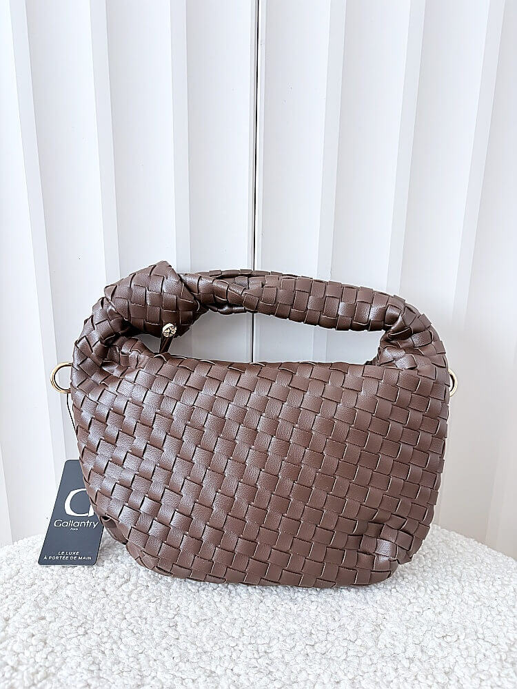 Gallantry torebka mini shopperka czekoladowa plecionka