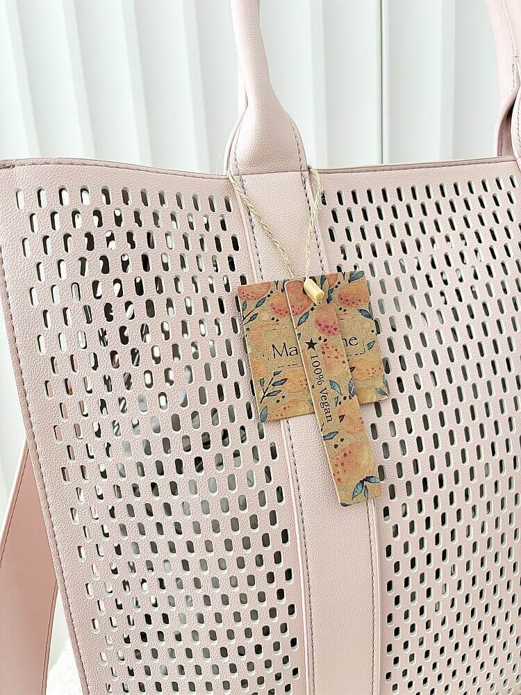 Mandoline torebka shopper różowa ażurowa