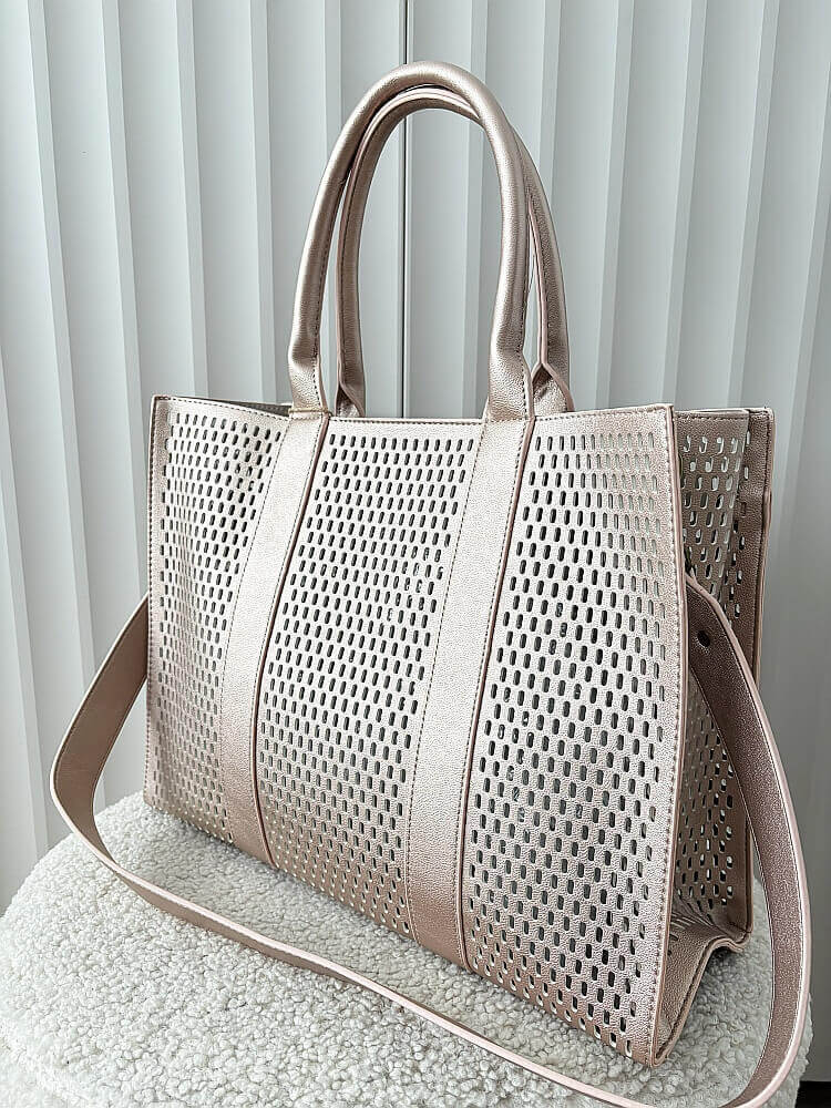 Mandoline torebka shopper złota ażurowa