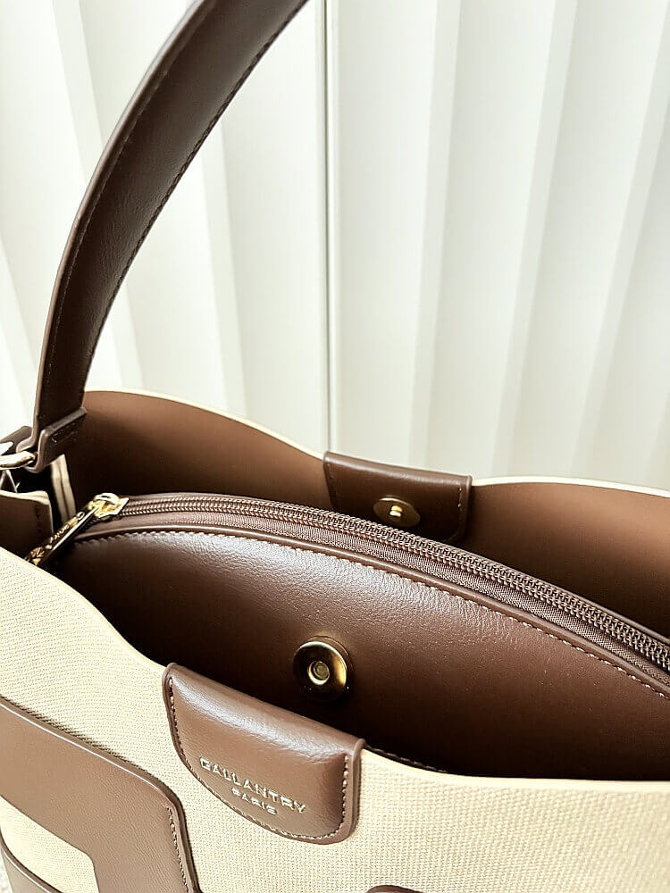 Gallantry torebka shopperka czekoladowa z beżowym