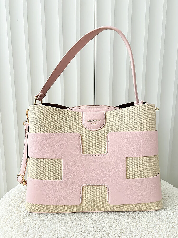 Gallantry torebka shopperka różowa z beżowym