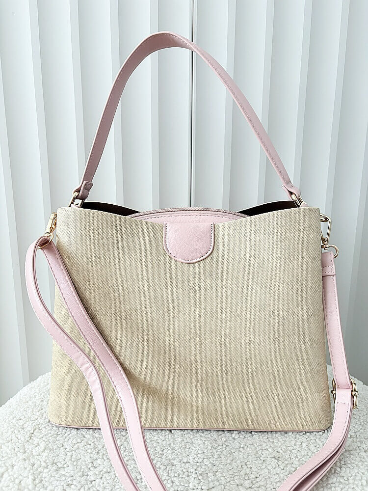 Gallantry torebka shopperka różowa z beżowym