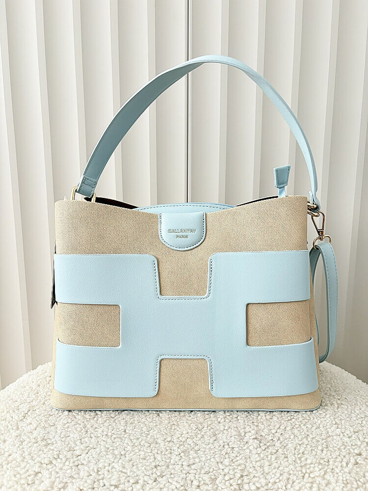 Gallantry torebka shopperka niebieska z beżowym