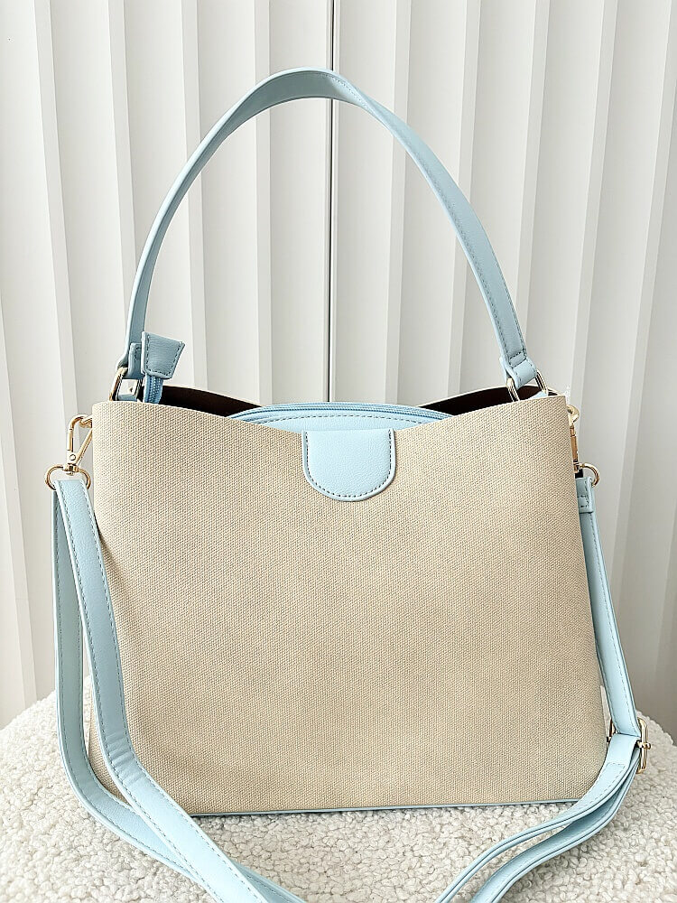 Gallantry torebka shopperka niebieska z beżowym