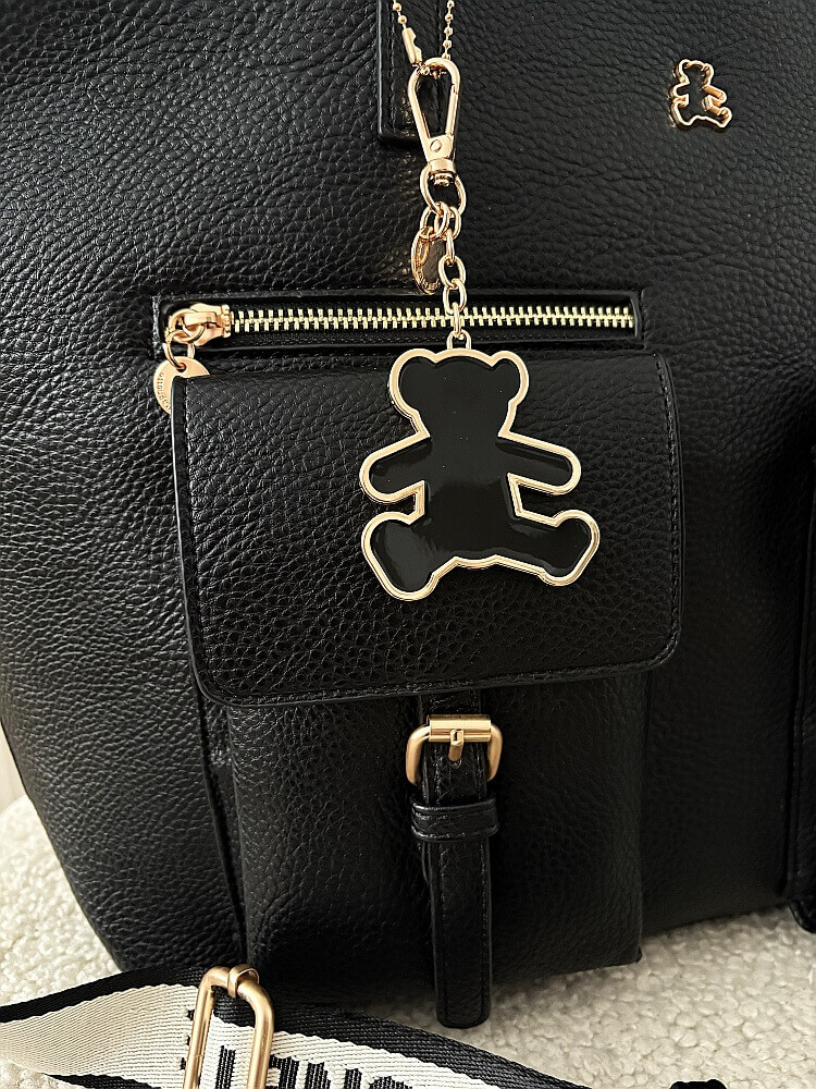  Lulu Castagnette torebka shopper czarna z kieszeniami