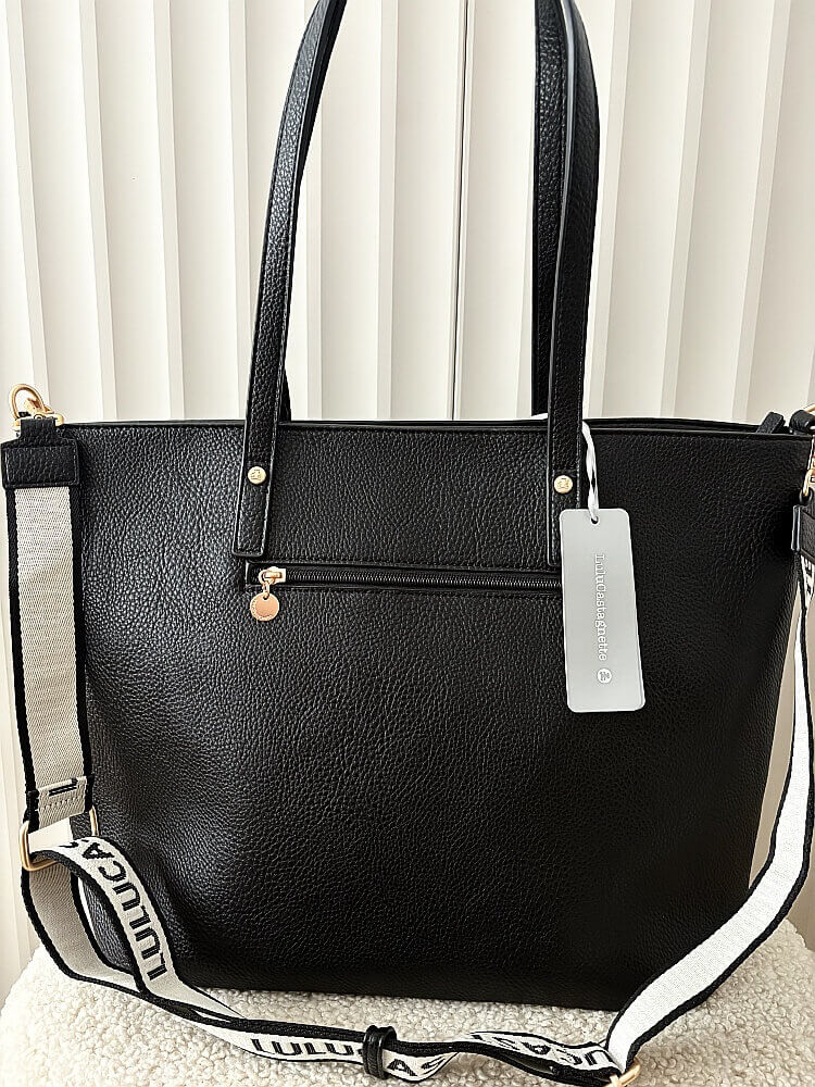  Lulu Castagnette torebka shopper czarna z kieszeniami