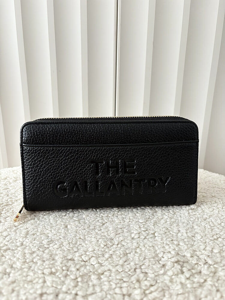 Gallantry duży portfel czarny z napisem