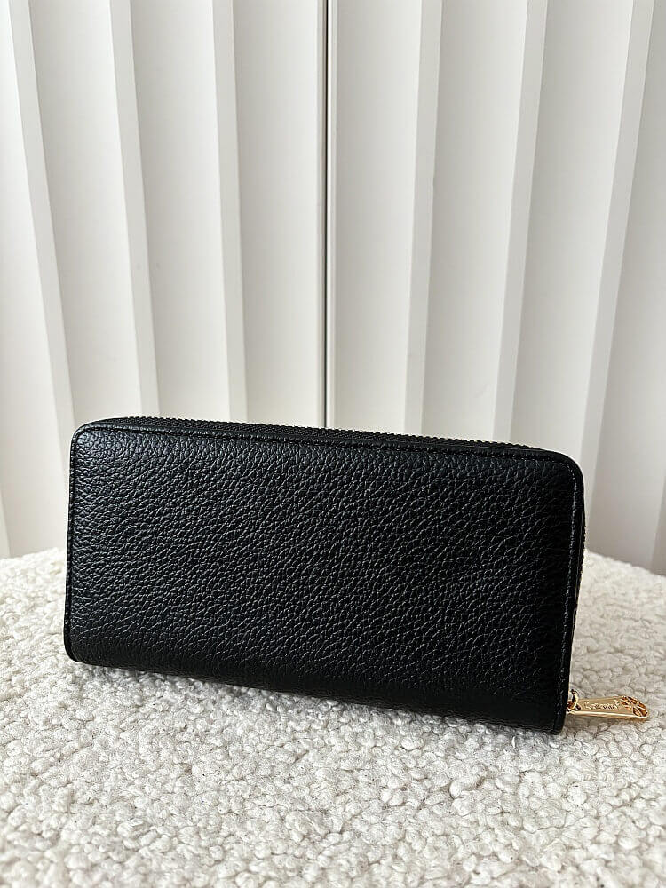 Gallantry duży portfel czarny z napisem