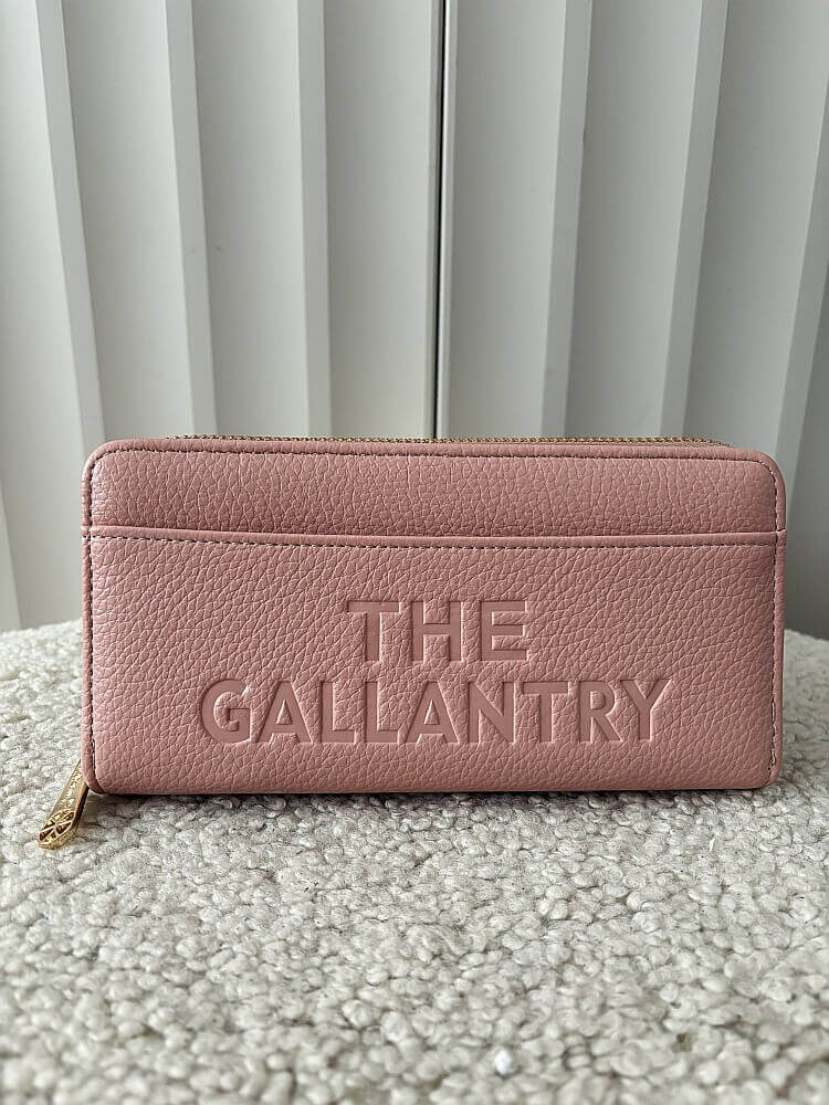 Gallantry duży portfel różowy z napisem