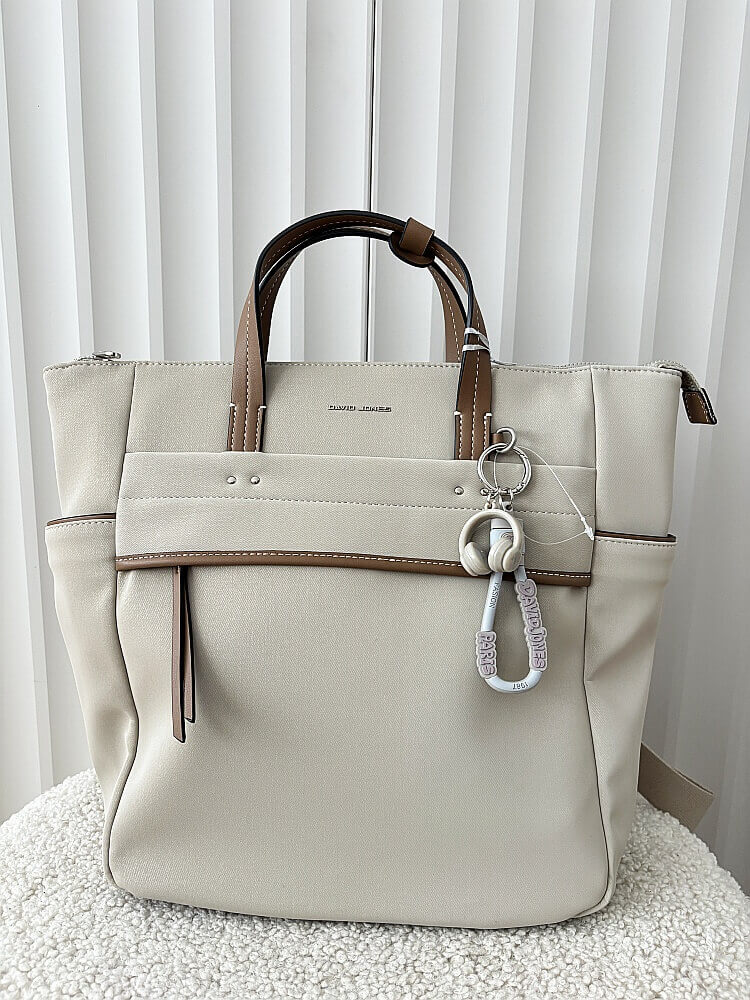 David Jones torebka plecak na laptopa beżowa