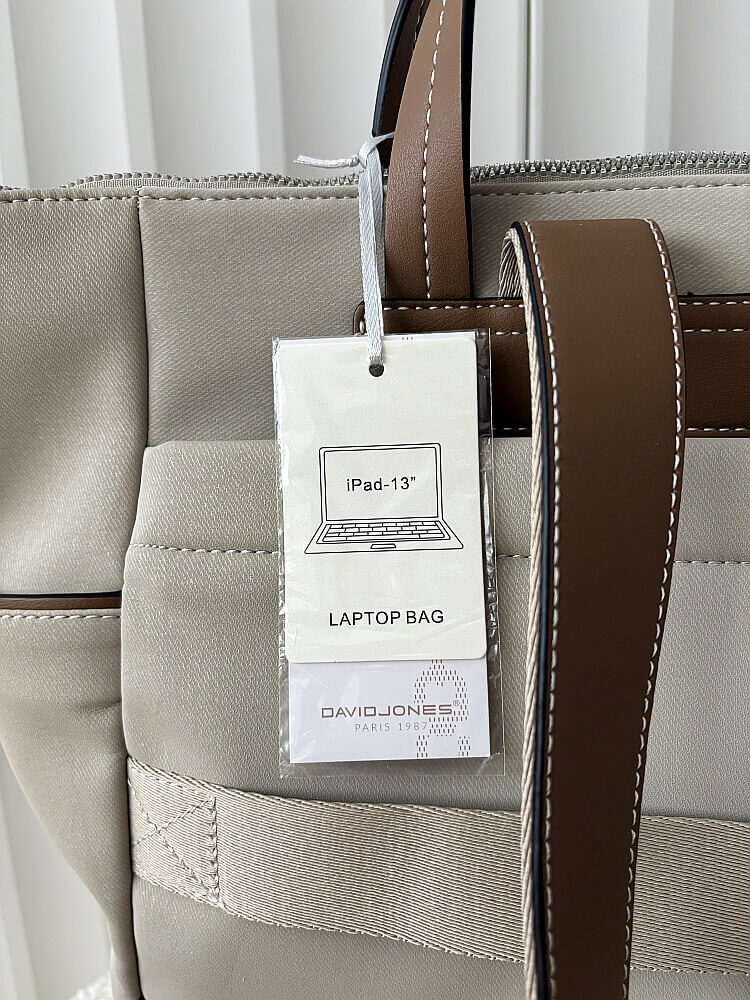 David Jones torebka plecak na laptopa beżowa