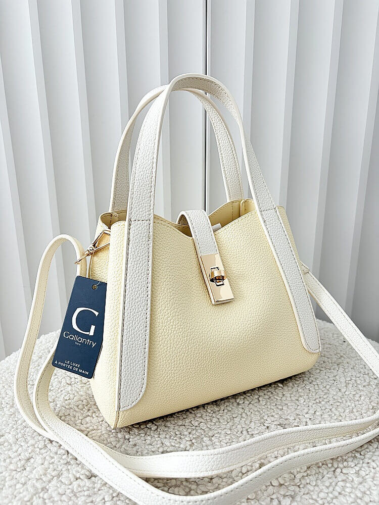 Gallantry torebka mini shopperka jasnożółta