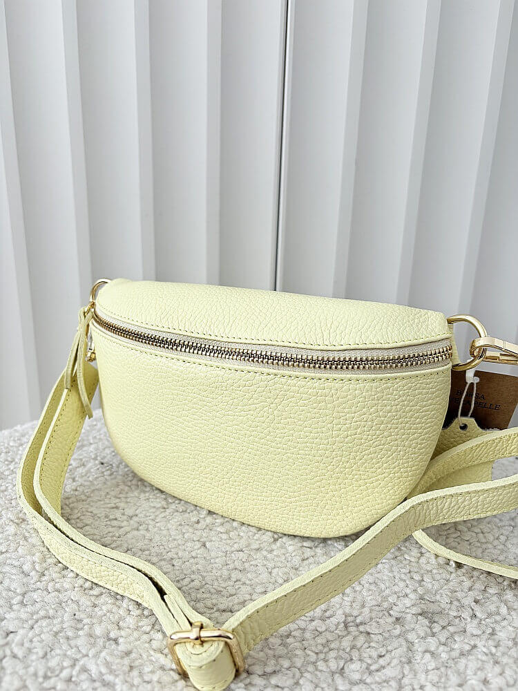 Laura Biaggi torebka nerka skórzana żółta