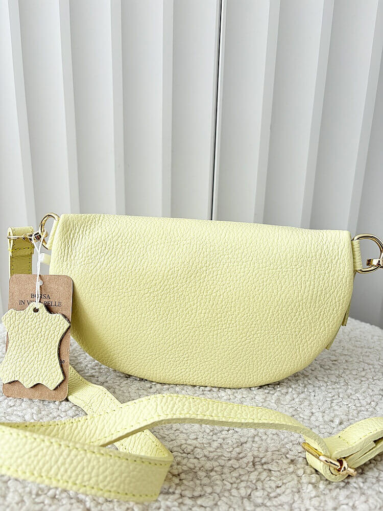 Laura Biaggi torebka nerka skórzana żółta