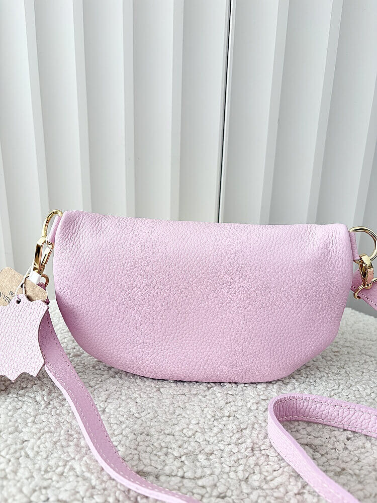 Laura Biaggi torebka nerka skórzana różowa