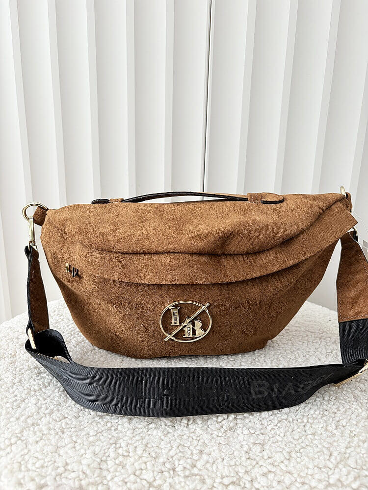 Laura Biaggi torebka nerka maxi ekozamsz camelowa