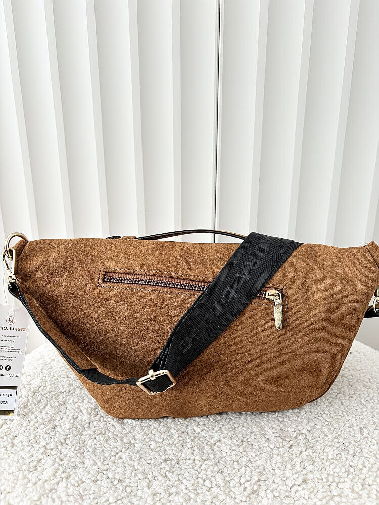 Laura Biaggi torebka nerka maxi ekozamsz camelowa