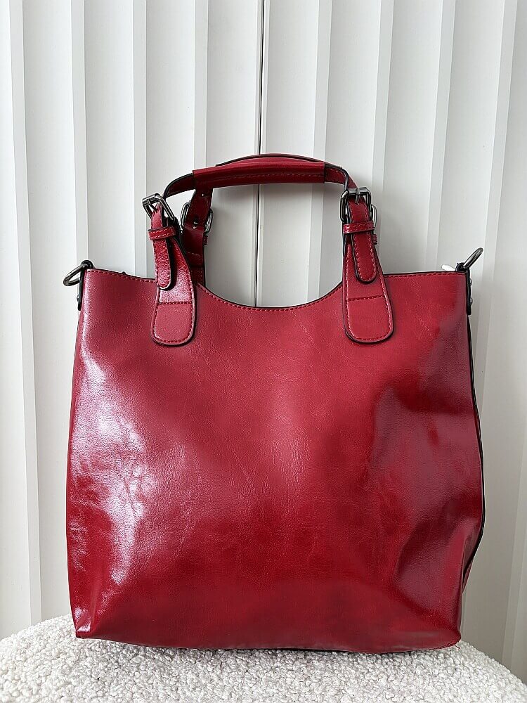 Ines Delaure torebka shopper czerwona