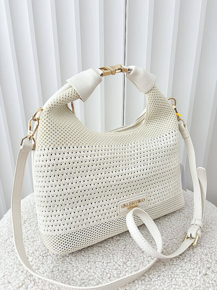 Torebka shopperka ecru plecionka