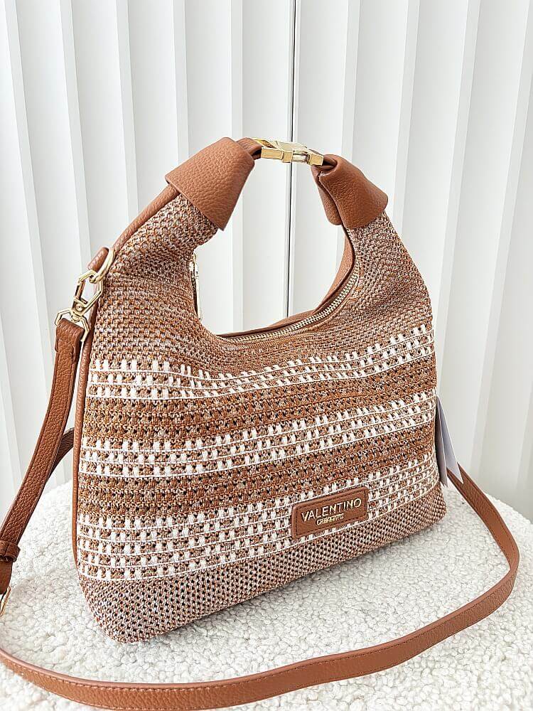 Torebka shopperka brązowa plecionka