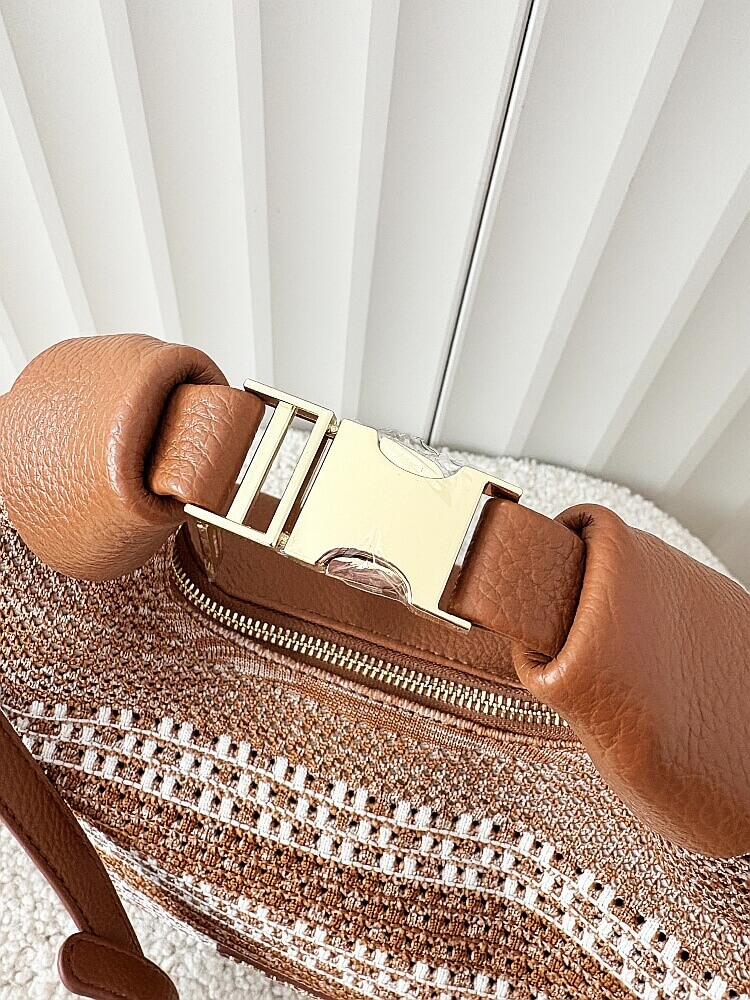 Torebka shopperka brązowa plecionka