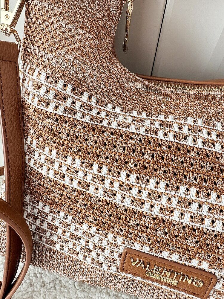 Torebka shopperka brązowa plecionka