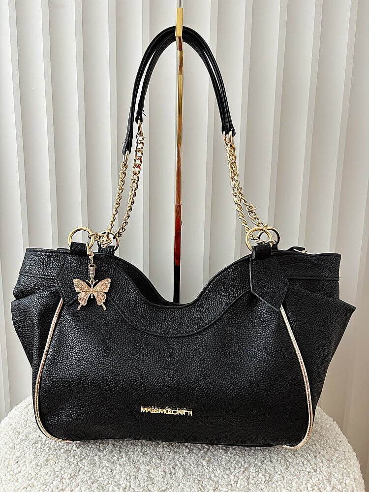 Massimo Contti torba shopper na ramię czarna