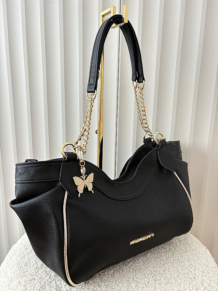 Massimo Contti torba shopper na ramię czarna