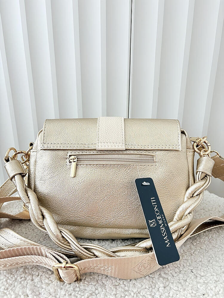 Massimo Contti listonoszka złota z klapką serduszko