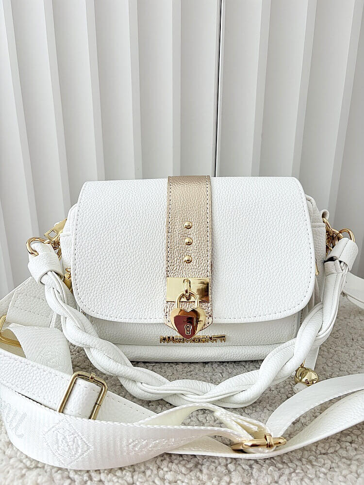 Massimo Contti listonoszka biała z klapką serduszko