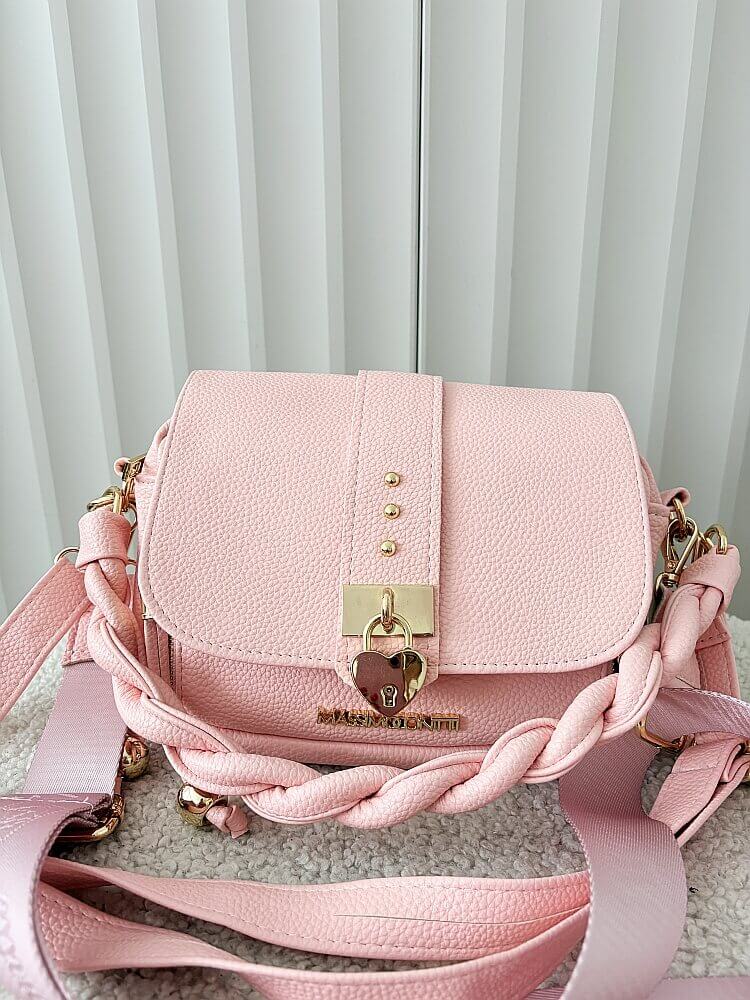 Massimo Contti listonoszka różowa z klapką serduszko
