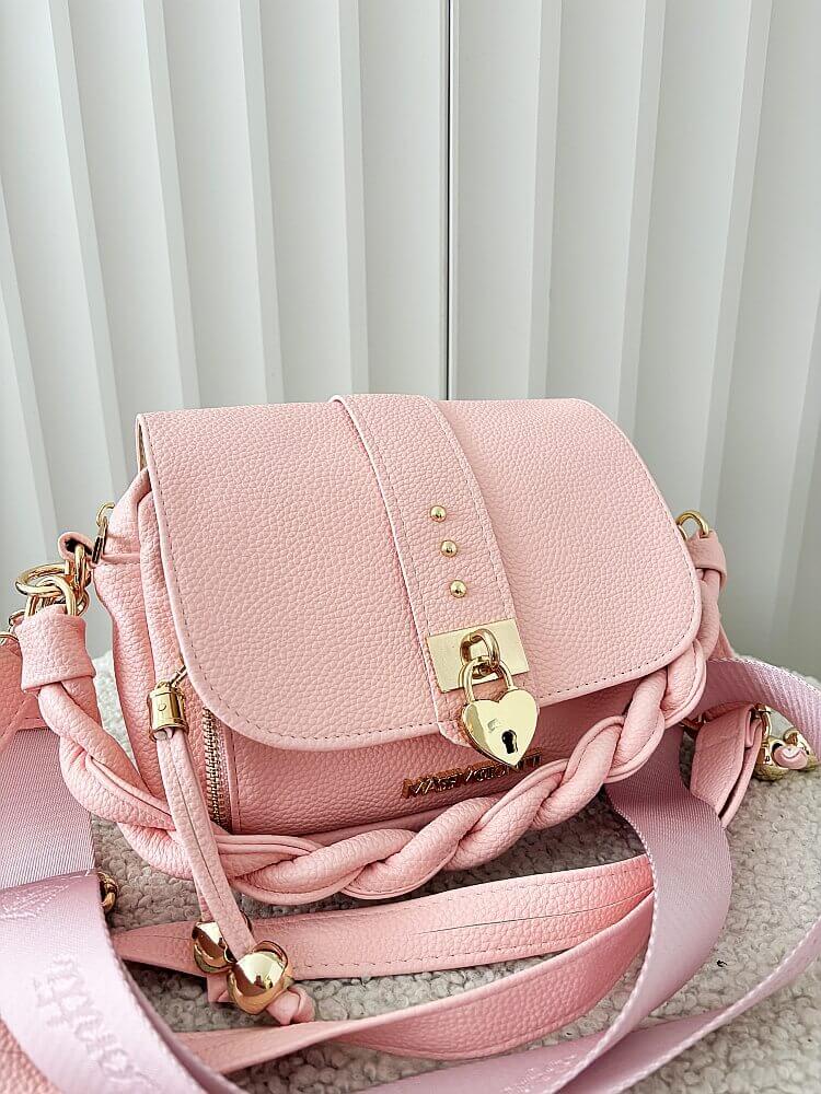 Massimo Contti listonoszka różowa z klapką serduszko