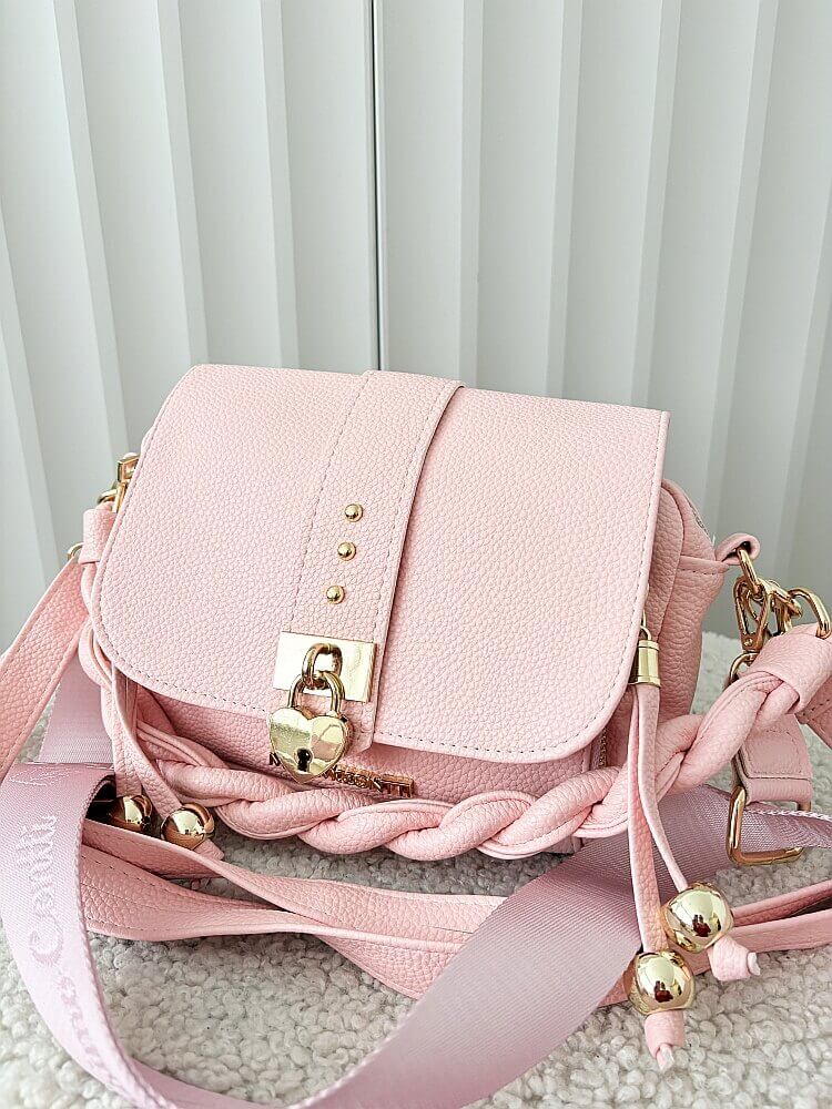 Massimo Contti listonoszka różowa z klapką serduszko