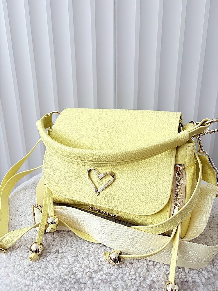 Massimo Contti listonoszka żółta zip z klapką serduszko