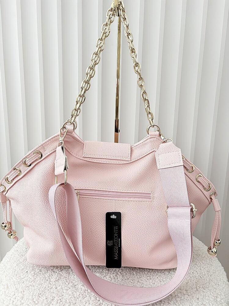 Massimo Contti torba shopper różowa serduszko