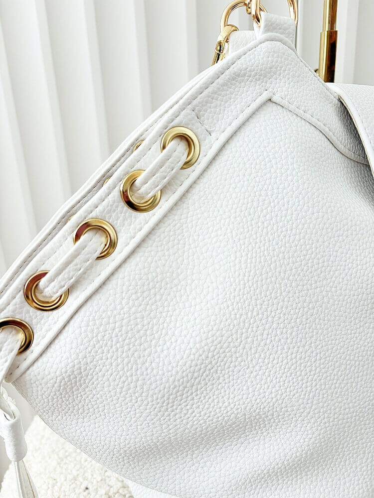 Massimo Contti torba shopper biała serduszko