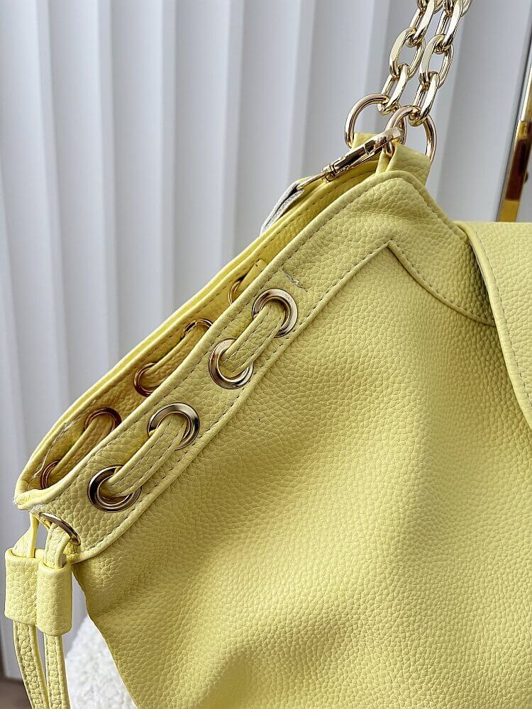 Massimo Contti torba shopper żółta serduszko