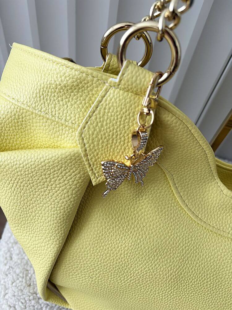 Massimo Contti torba shopper na ramię żółta