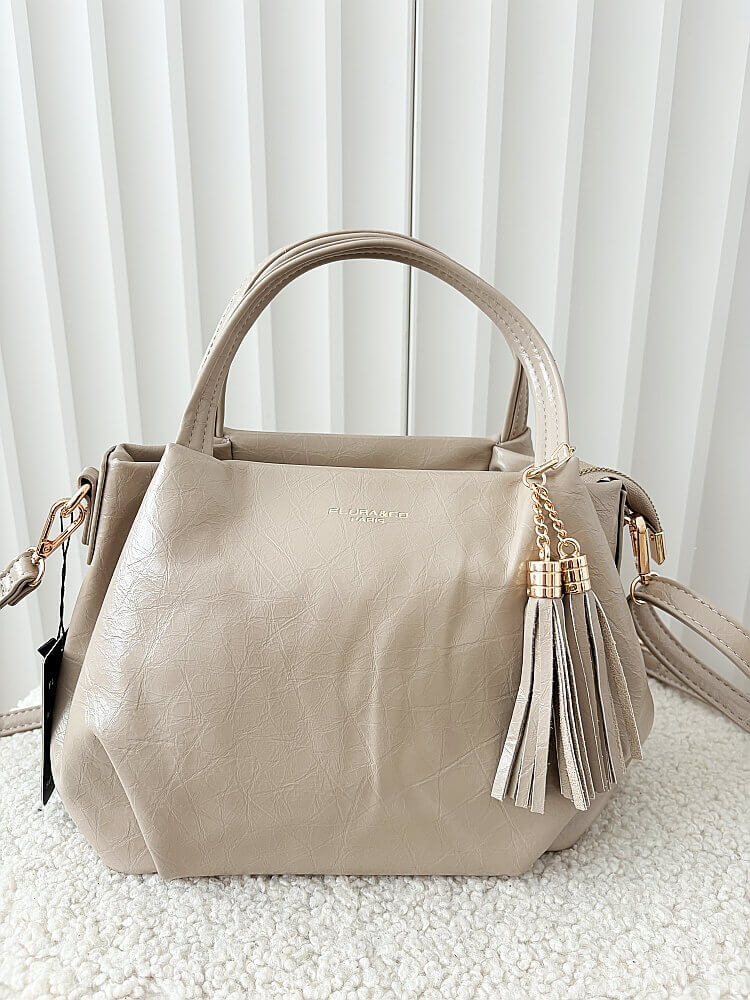 Flora&Co torebka mini shopperka beżowa