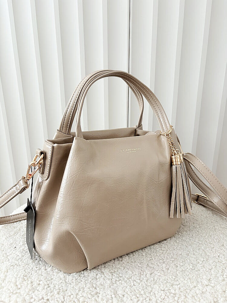 Flora&Co torebka mini shopperka beżowa