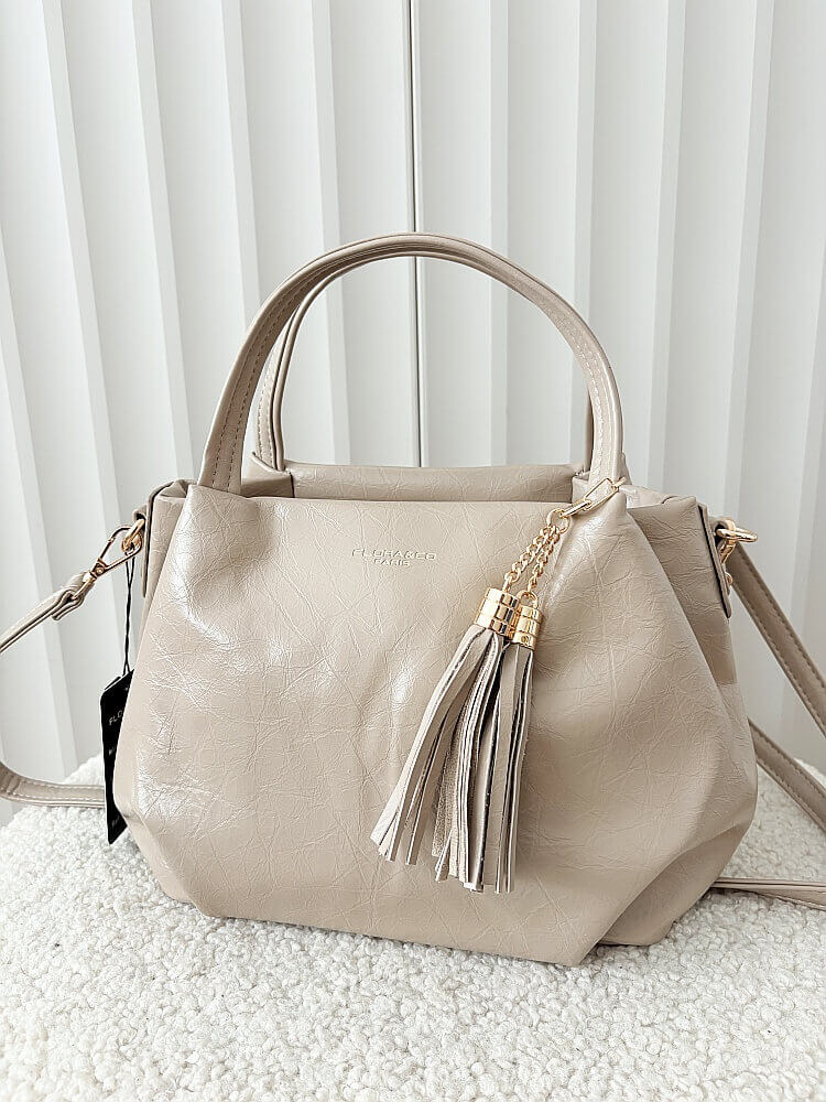 Flora&Co torebka mini shopperka beżowa