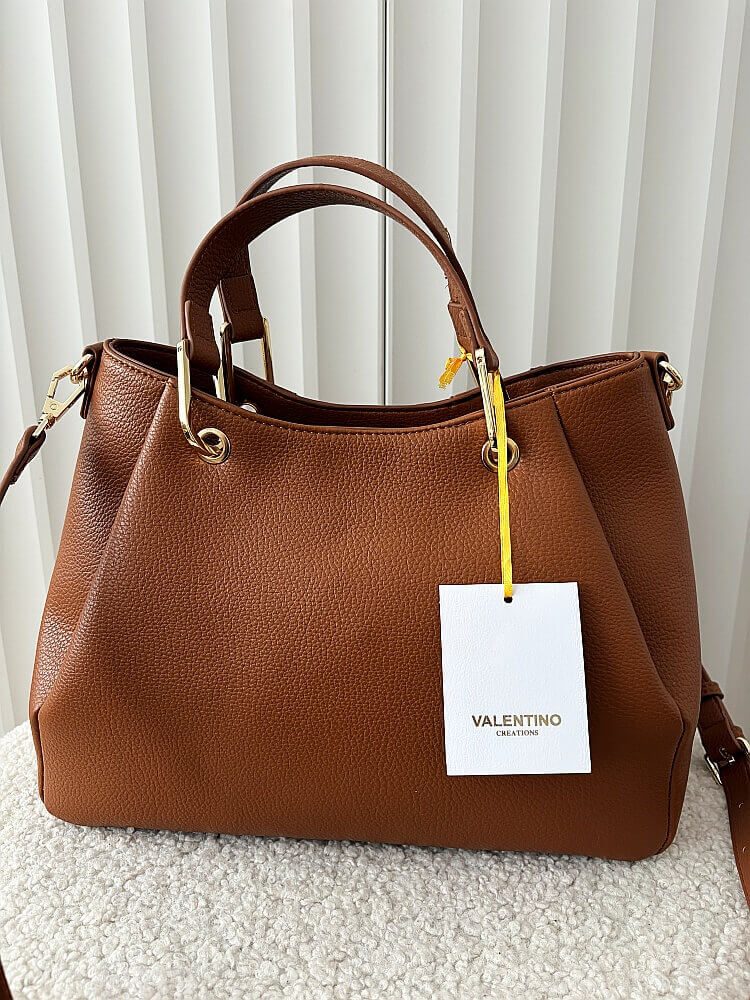 Torebka shopperka camelowa