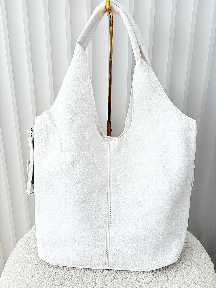 Maxfly torebka shopper na ramię i listonoszka 2w1 biała